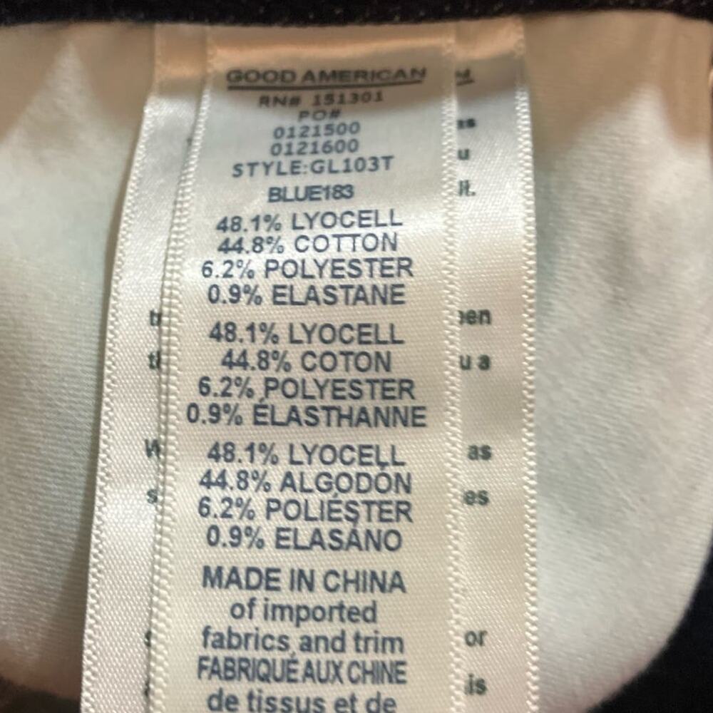 Good American Good Legs Women's Dark Wash Denim 28" Inseam Skinny Jeans SZ 24 - Picture 9 of 11